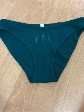 PINK Ribbed Bikini Panty S